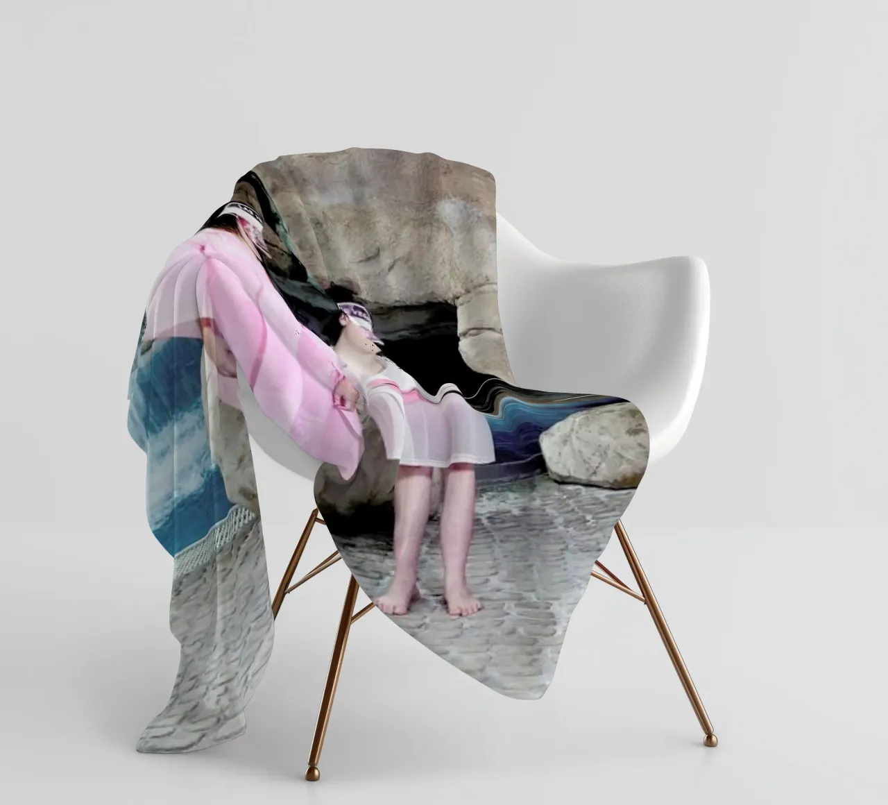 Wasserfall fleecedeken van I Love Travel GmbH