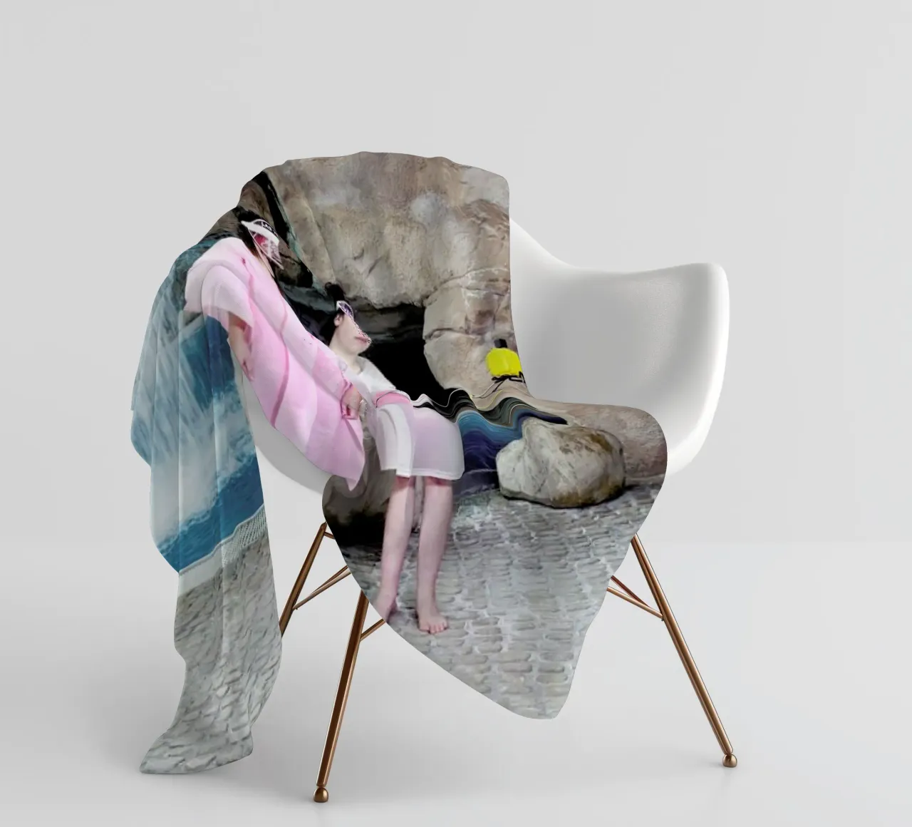 Wasserfall fleecedeken van I Love Travel GmbH