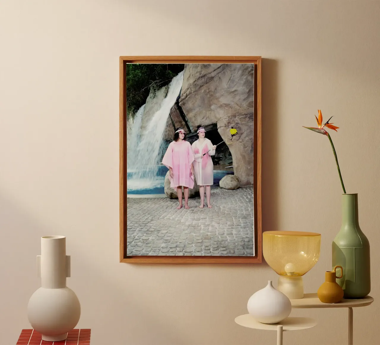 Wasserfall canvas met Baklijst van I Love Travel GmbH