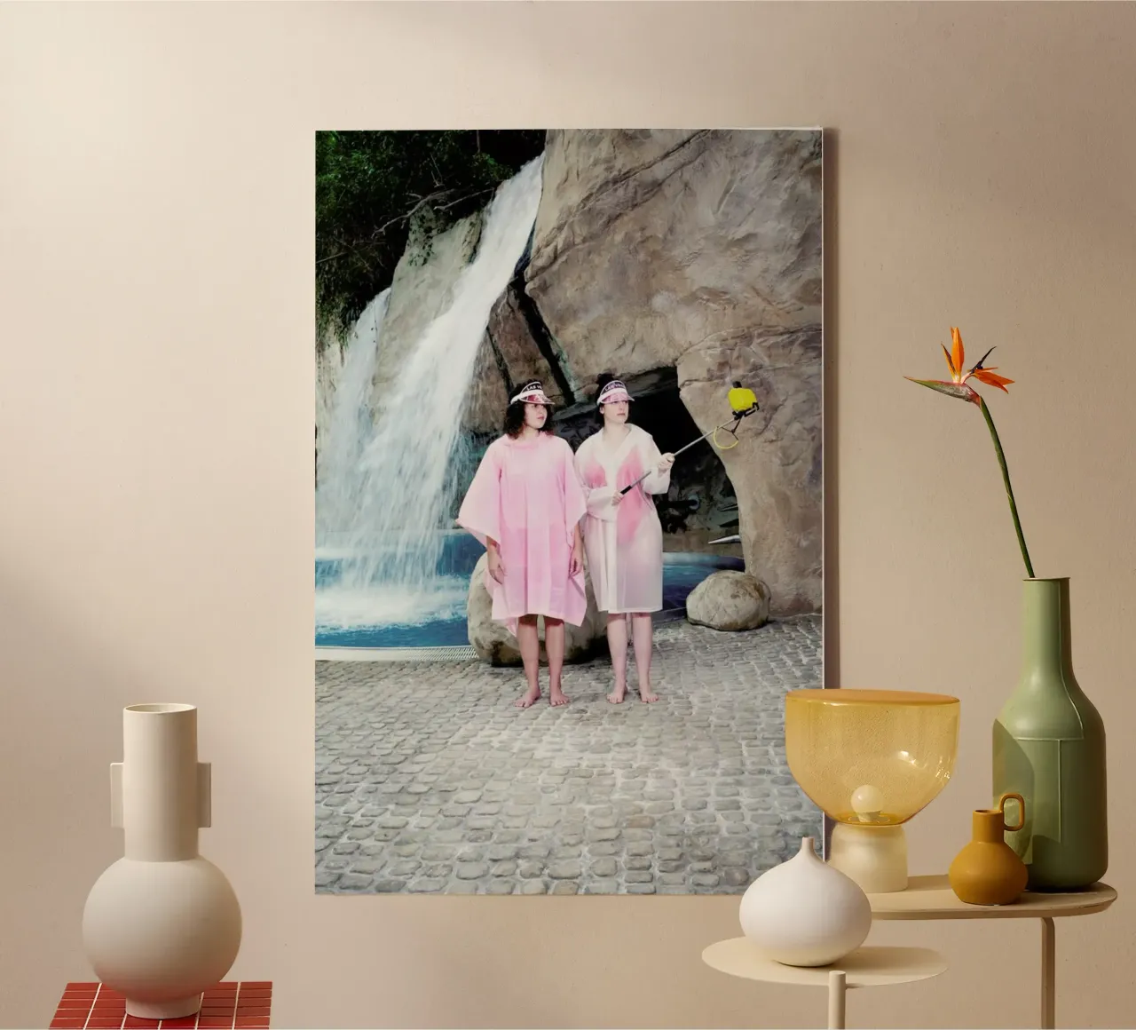 Wasserfall canvas met Baklijst van I Love Travel GmbH
