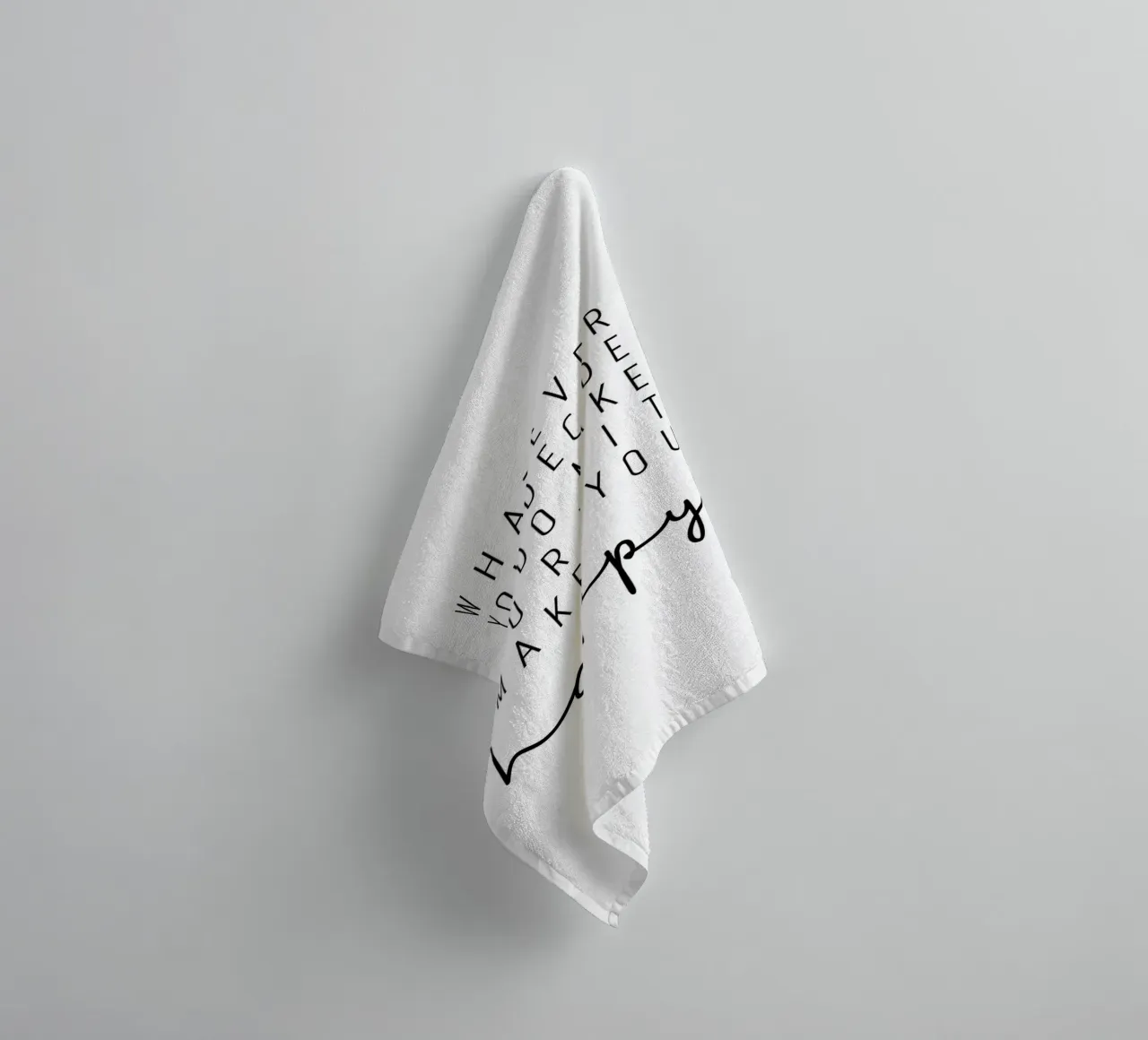 Make sure it makes you happy asciugamano da bagno da BAINAI