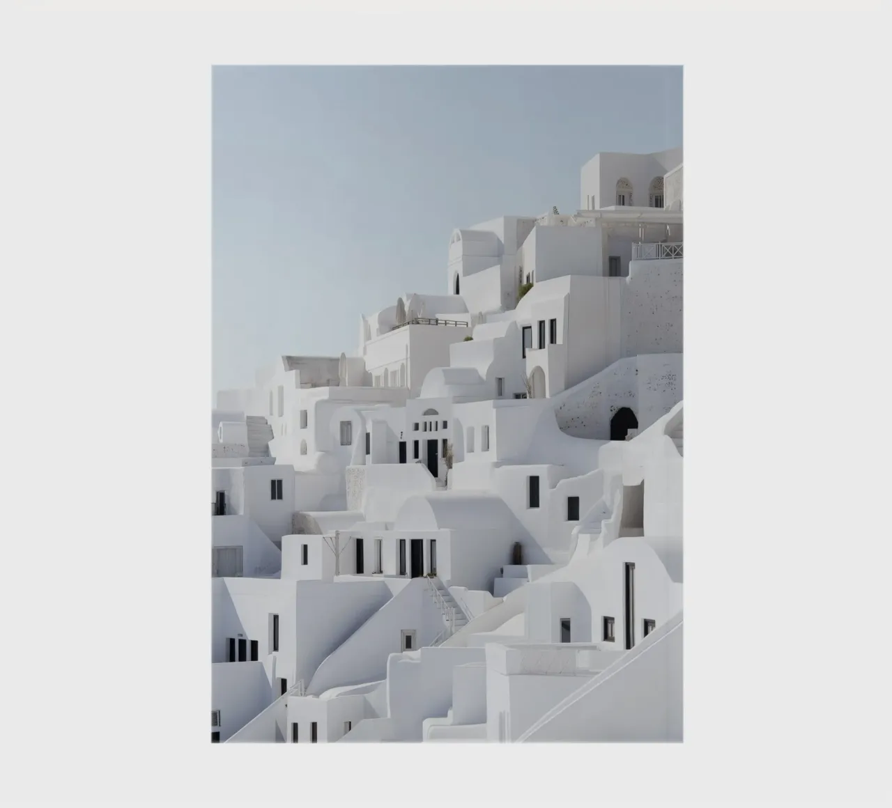 White Santorini Architecture notebook by Indigo Tides Art