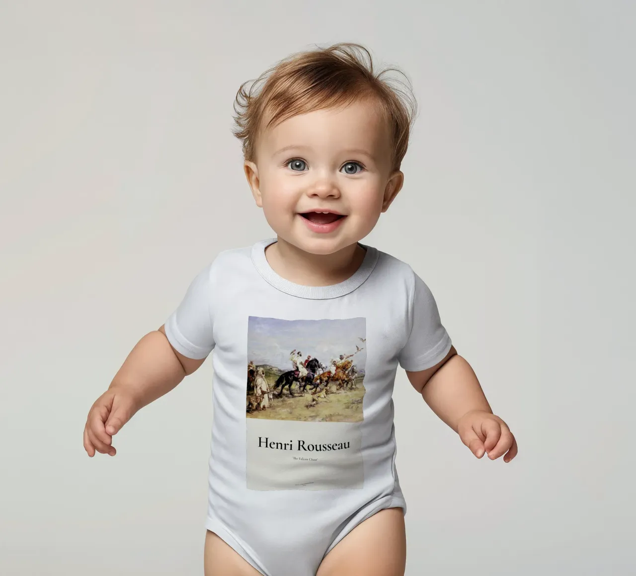 Rousseau - The Falcon Chase body neonato maniche corte da ARTOTHEK