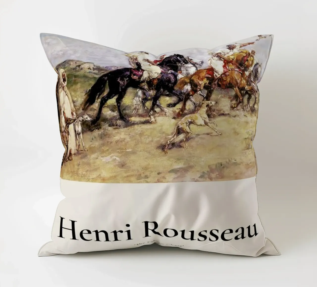 Rousseau - The Falcon Chase cuscino da ARTOTHEK
