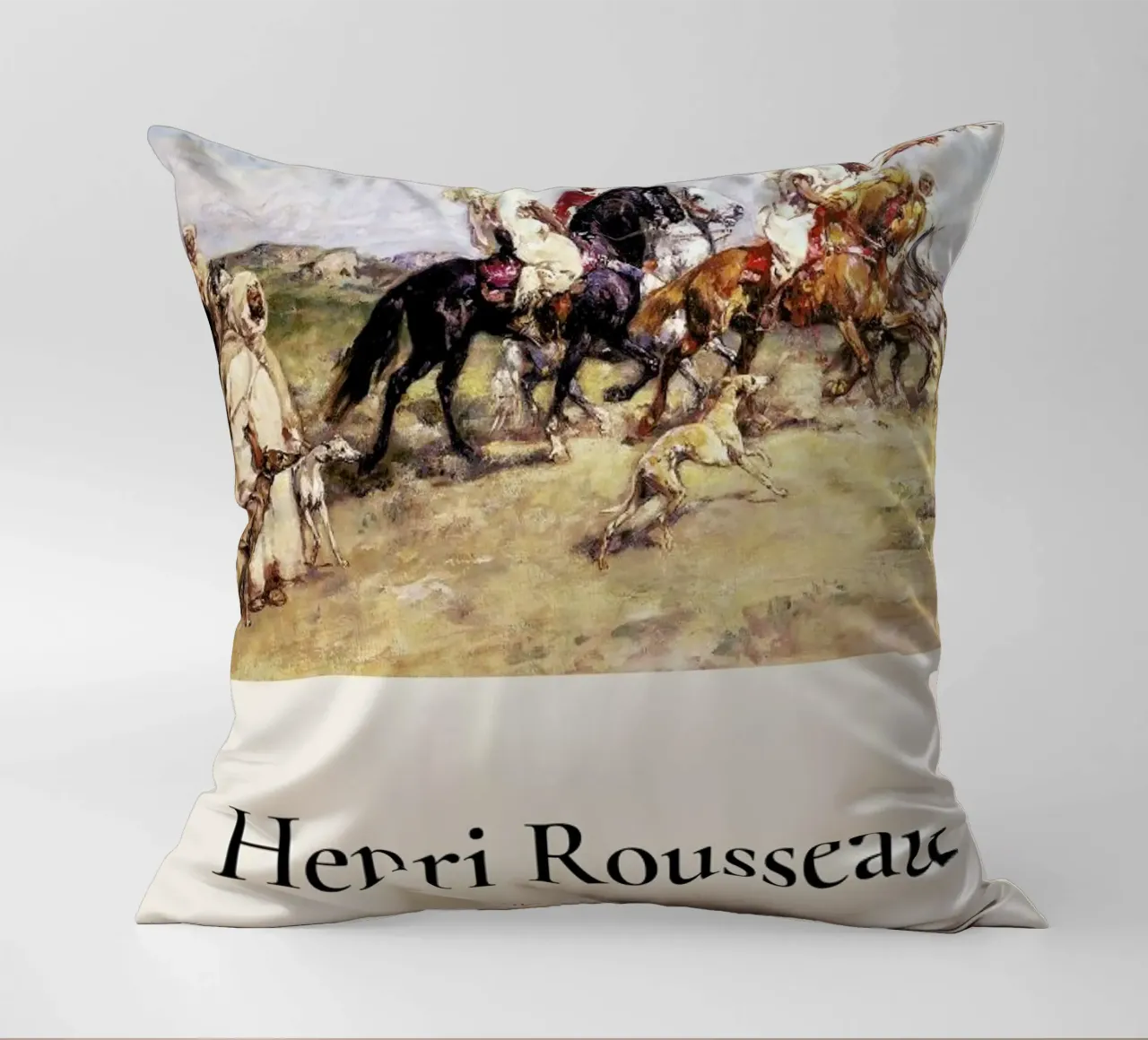 Rousseau - The Falcon Chase cuscino da ARTOTHEK