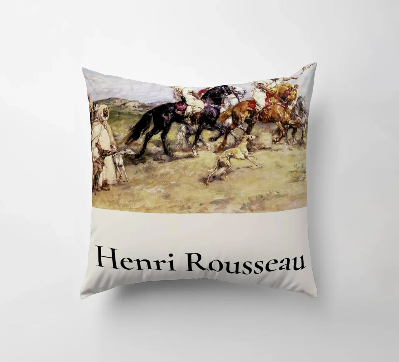 Rousseau - The Falcon Chase cuscino da ARTOTHEK