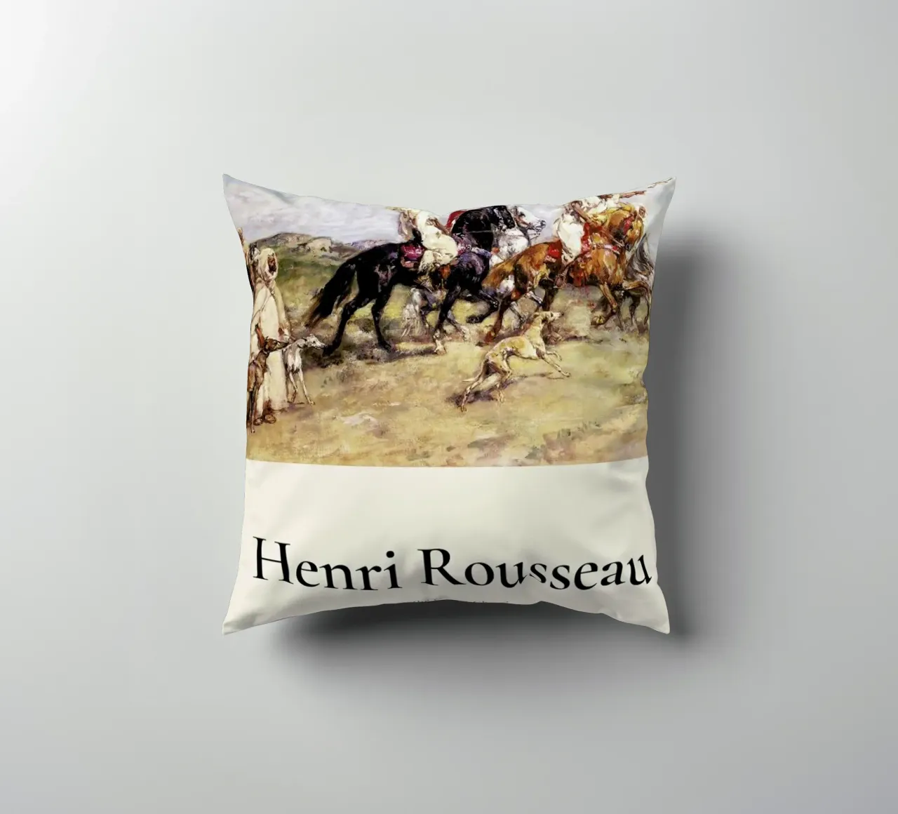 Rousseau - The Falcon Chase cuscino da ARTOTHEK