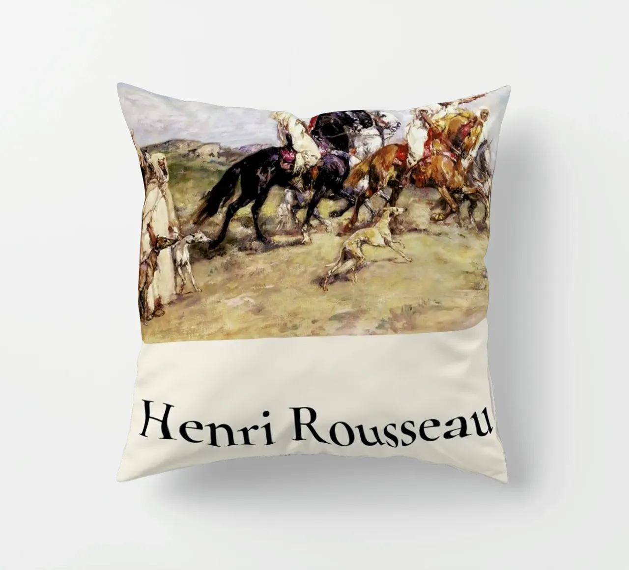 Rousseau - The Falcon Chase cuscino da ARTOTHEK