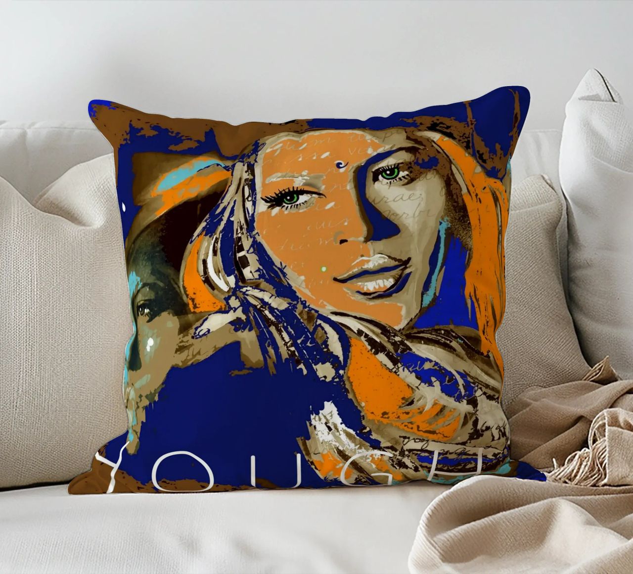 Thoughts cuscino da Happy 😃 Art 🎨 by Christine Schnoell