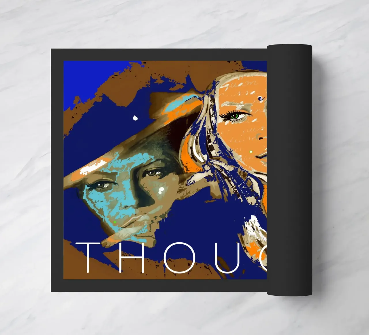 Thoughts doormat by Happy 😃 Art 🎨 by Christine Schnoell