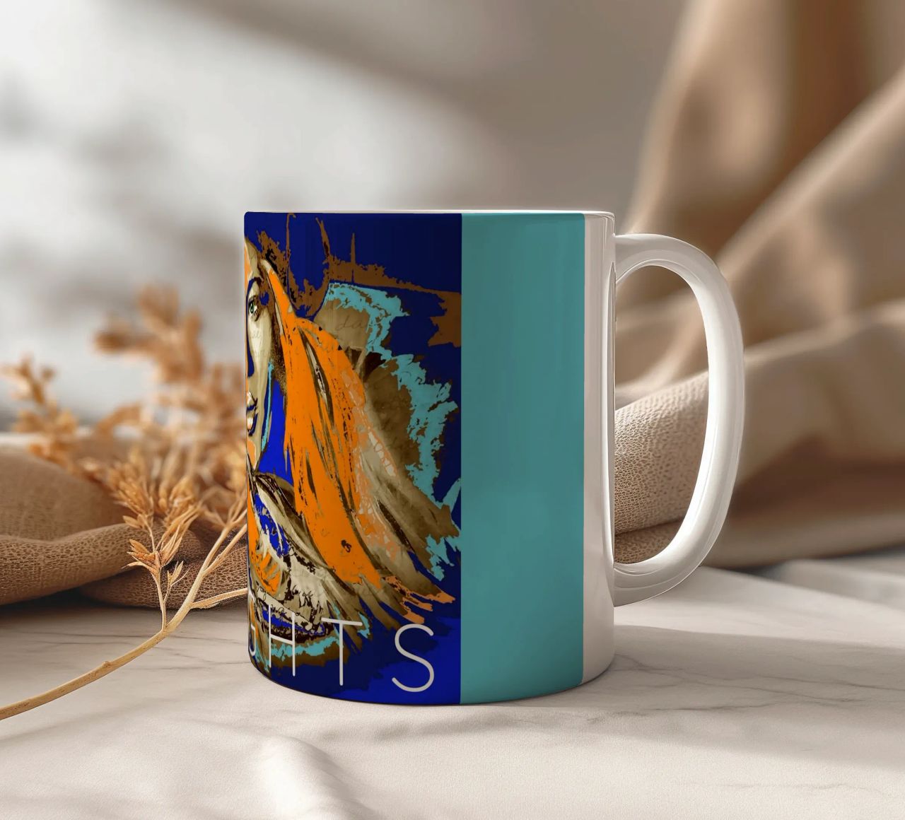 Thoughts tazza in ceramica da Happy 😃 Art 🎨 by Christine Schnoell