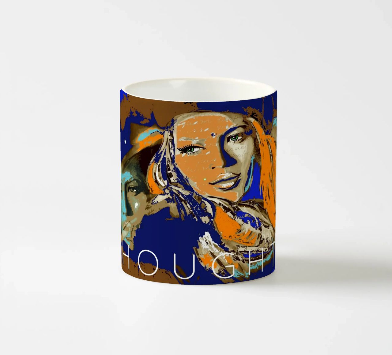 Thoughts tazza in ceramica da Happy 😃 Art 🎨 by Christine Schnoell