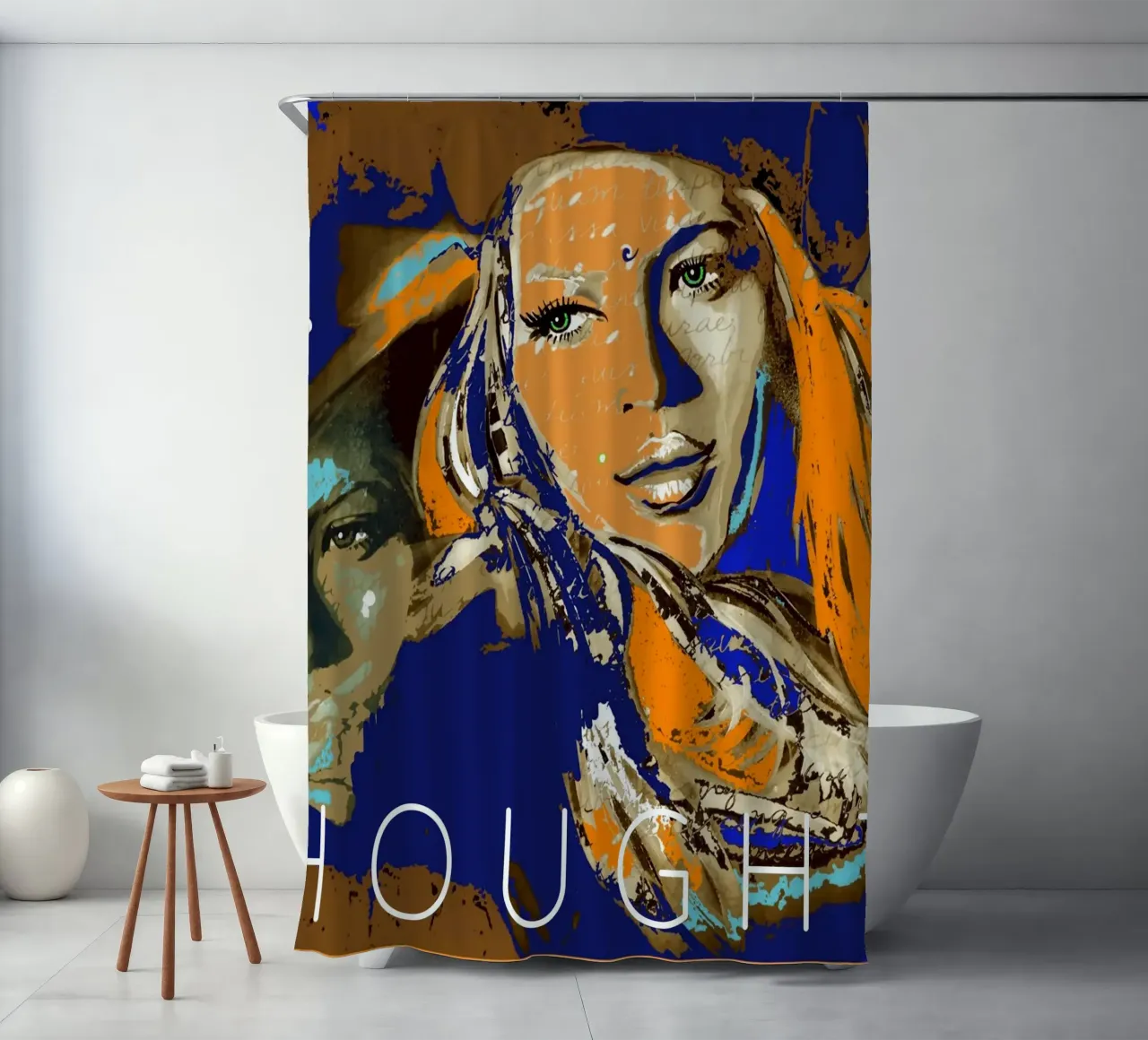 Thoughts tenda da doccia da Happy 😃 Art 🎨 by Christine Schnoell