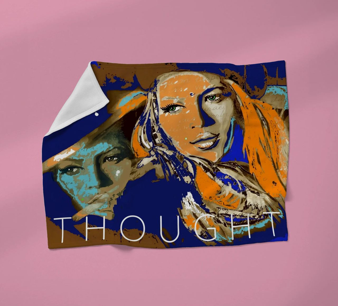 Thoughts coperta in pile da Happy 😃 Art 🎨 by Christine Schnoell