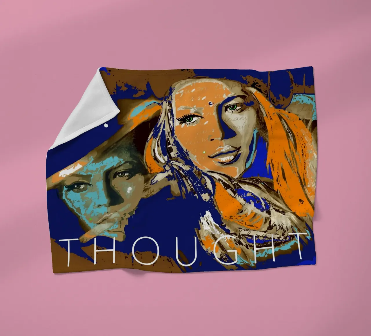 Thoughts coperta in pile da Happy 😃 Art 🎨 by Christine Schnoell