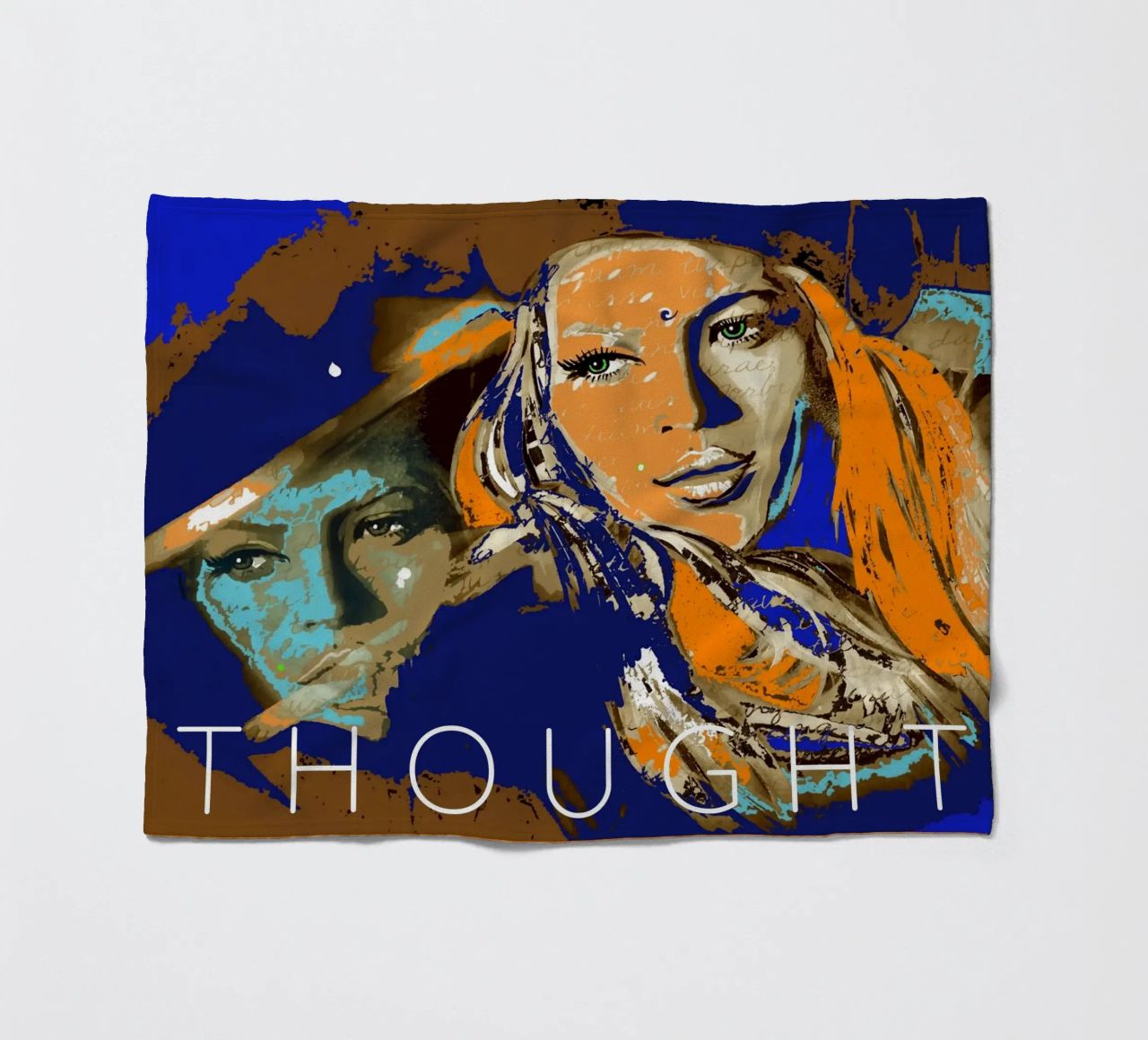 Thoughts coperta in pile da Happy 😃 Art 🎨 by Christine Schnoell