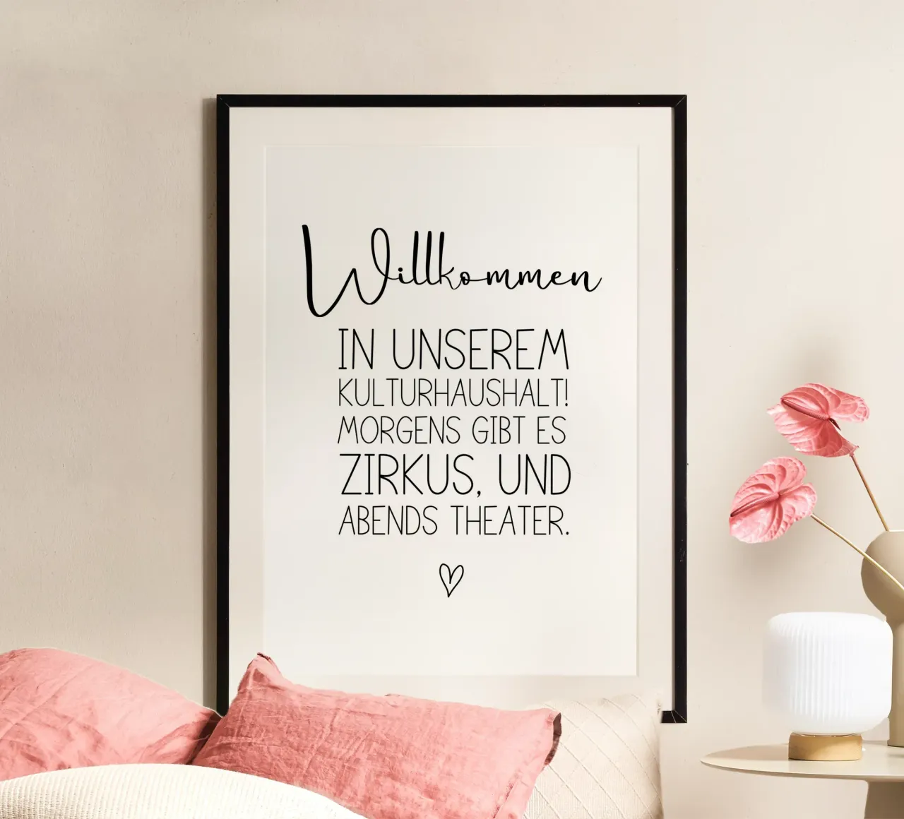 Kulturhaushalt poster con telaio in alluminio da BAINAI QUOTES