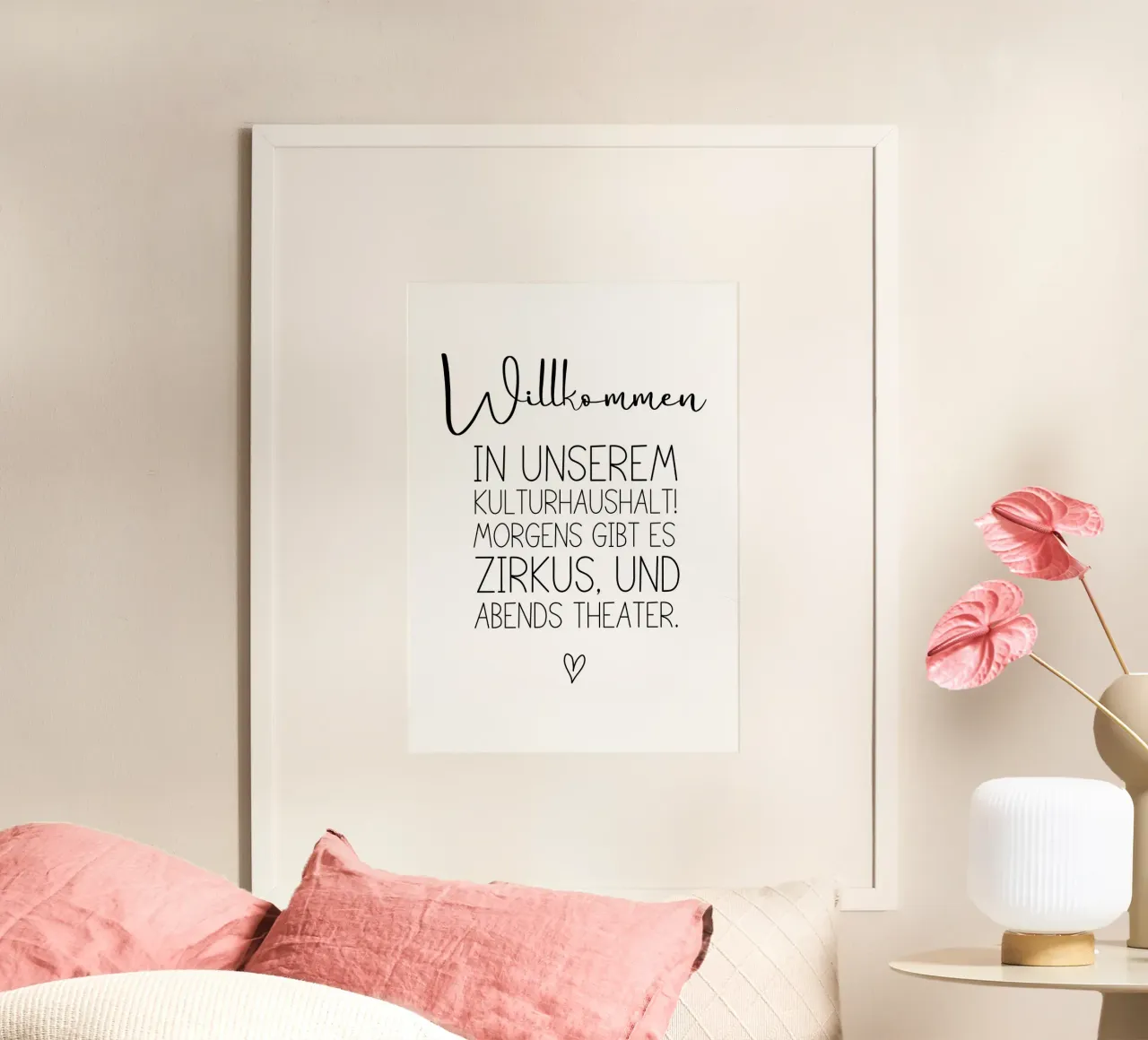 Kulturhaushalt poster con telaio in alluminio da BAINAI QUOTES
