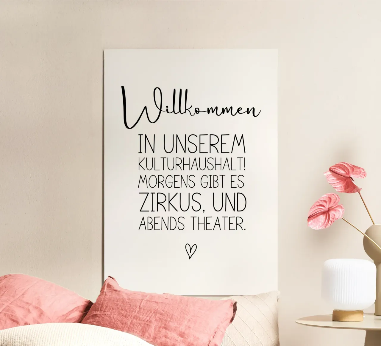 Kulturhaushalt poster con telaio in alluminio da BAINAI QUOTES