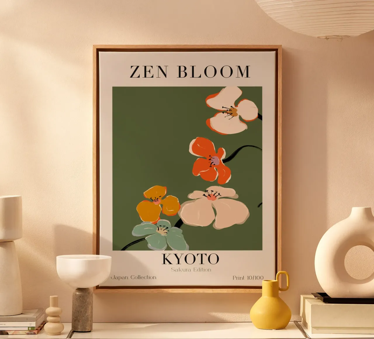 Zen Bloom No 10 tela con Cornice a cassetta da treechild