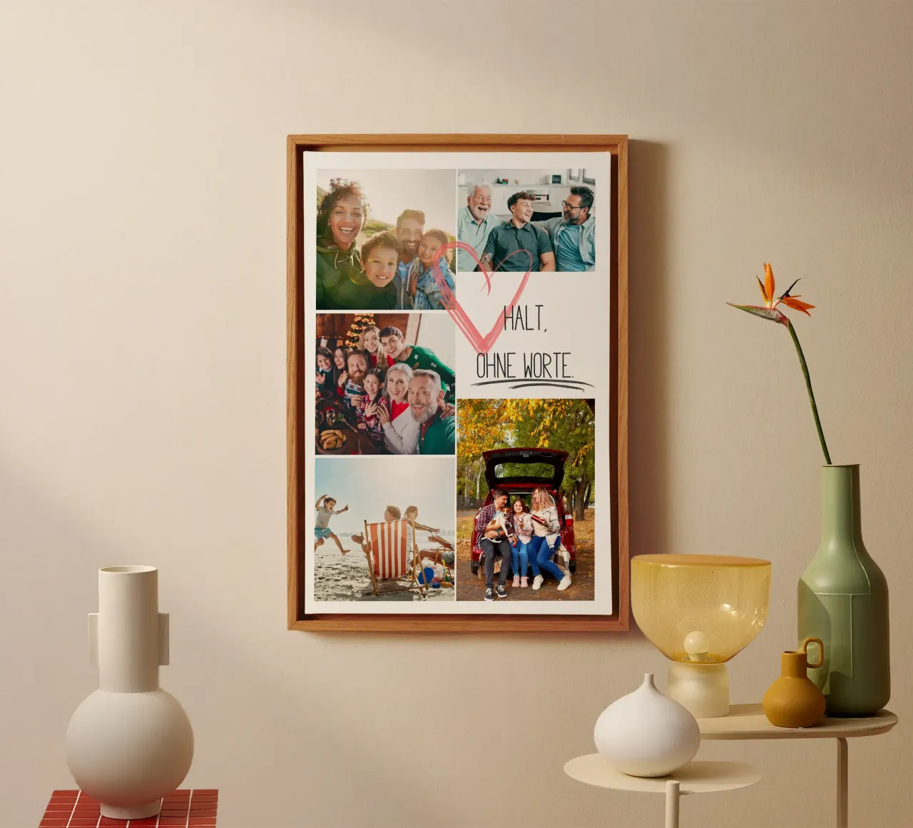 Collage familial "Halte, sans paroles" - à réaliser soi-même toile avec Caisse américaine de FRAMELY