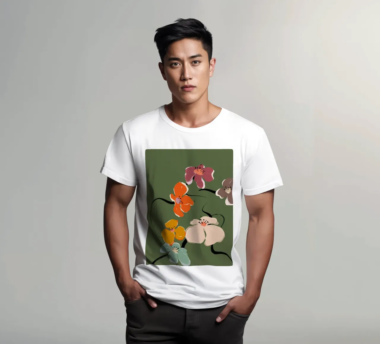 Zen Flowers No 01 t-shirt by treechild