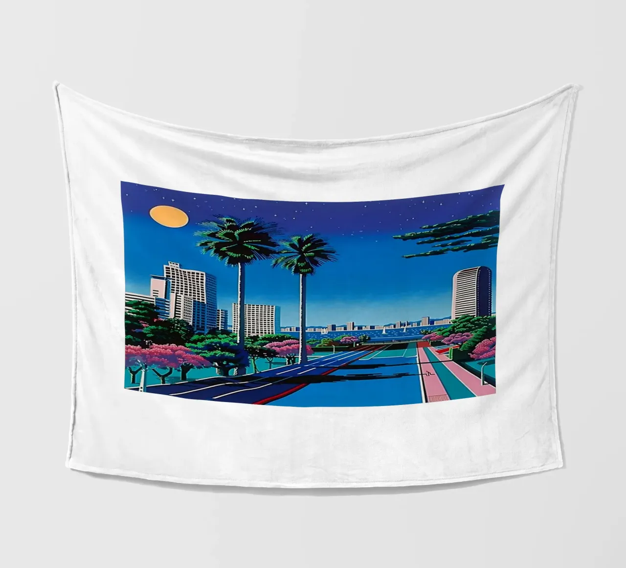 Città ed edifici - Hiroshi Nagai coperta in pile da Perdana shop