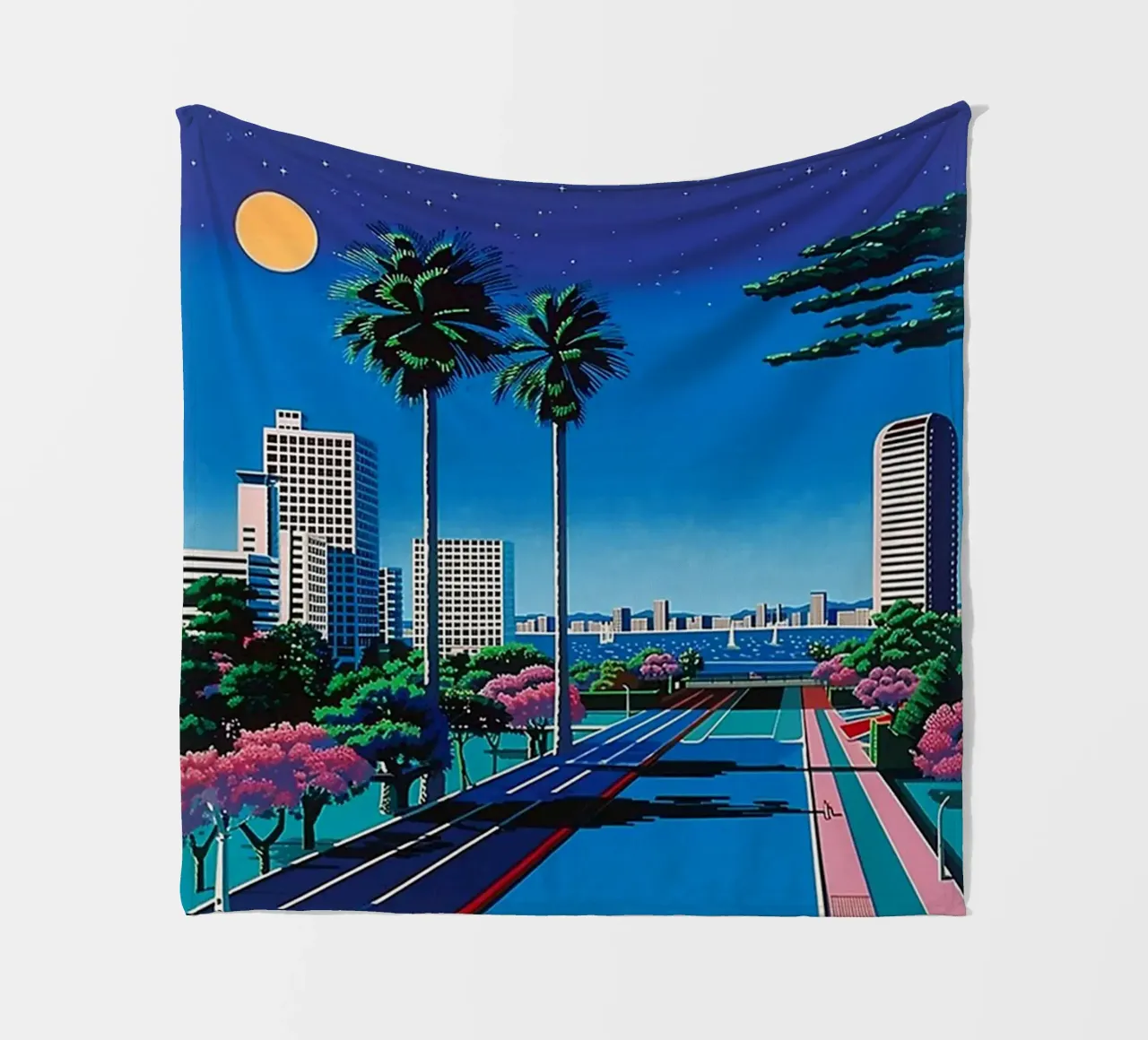 Città ed edifici - Hiroshi Nagai coperta in pile da Perdana shop