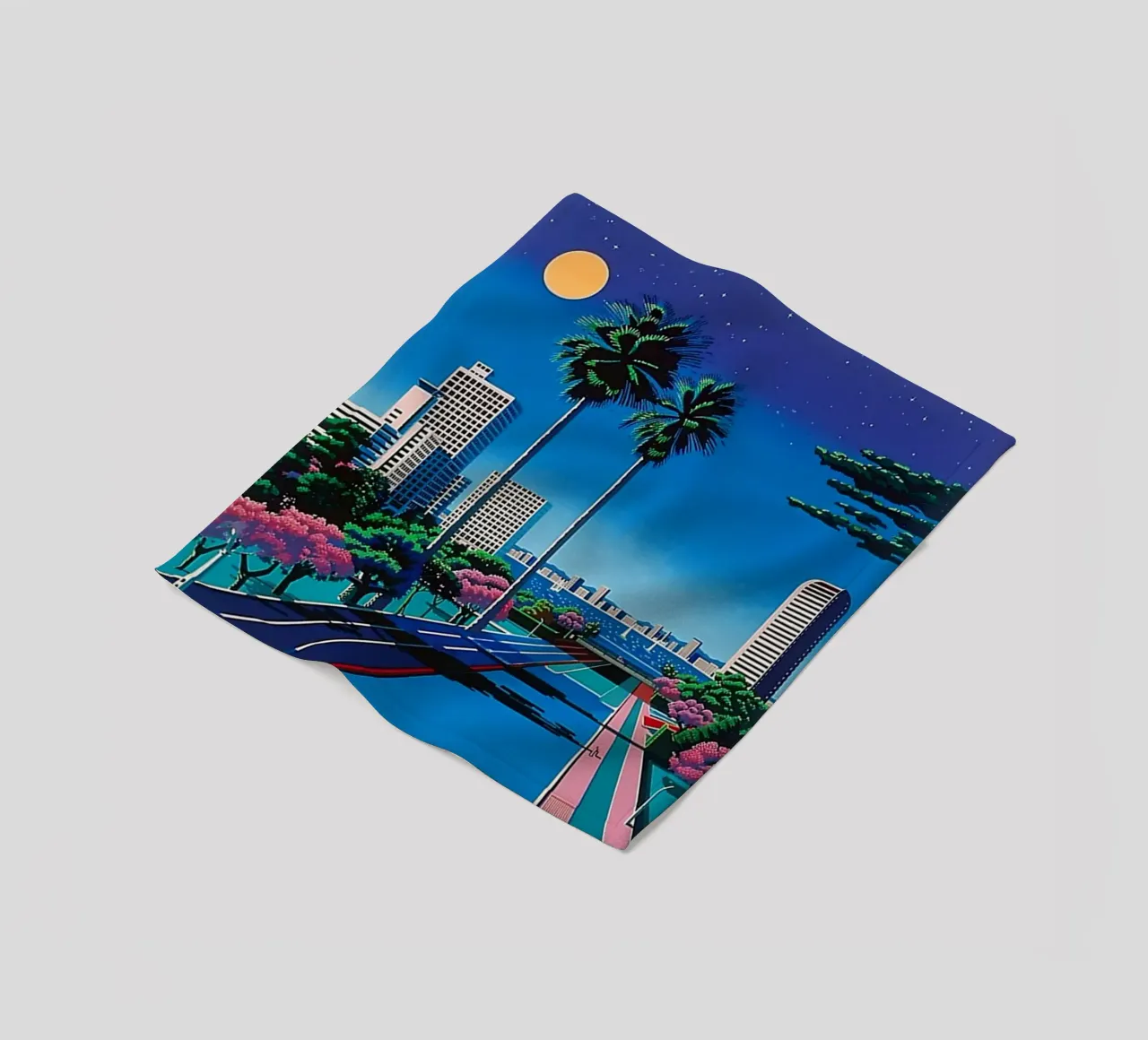 Città ed edifici - Hiroshi Nagai coperta in pile da Perdana shop