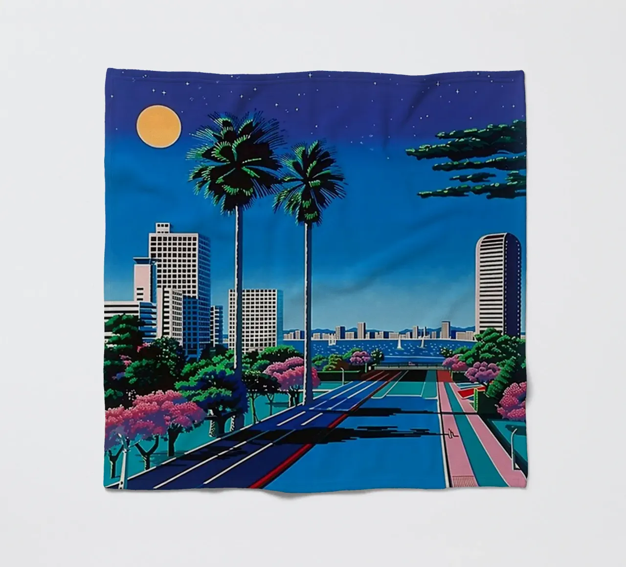 Città ed edifici - Hiroshi Nagai coperta in pile da Perdana shop