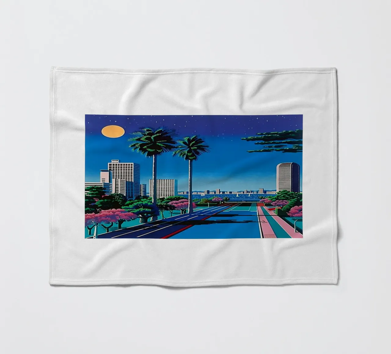 Città ed edifici - Hiroshi Nagai coperta in pile da Perdana shop