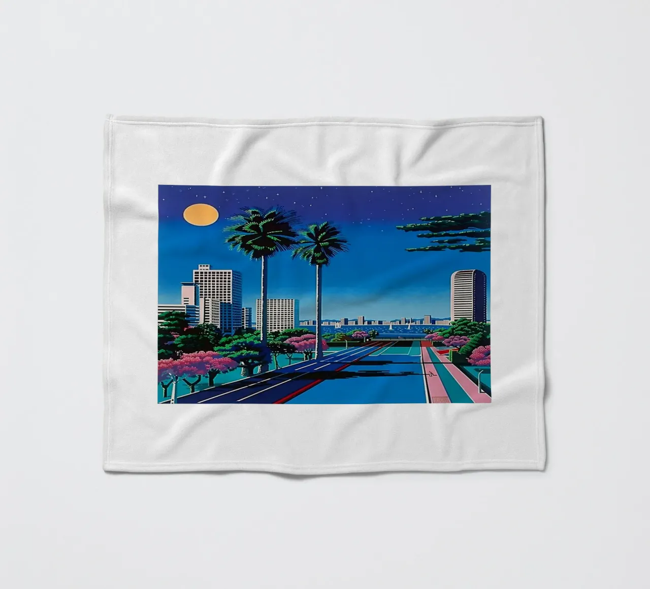 Città ed edifici - Hiroshi Nagai coperta in pile da Perdana shop