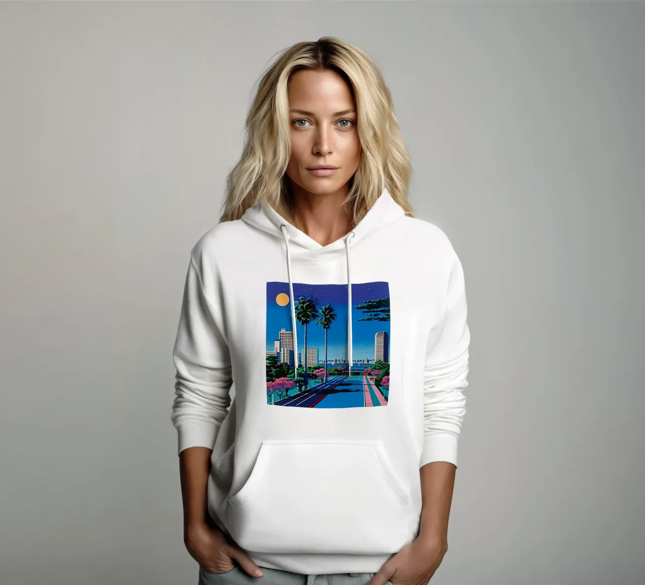 Città ed edifici - Hiroshi Nagai felpa con cappuccio da Perdana shop