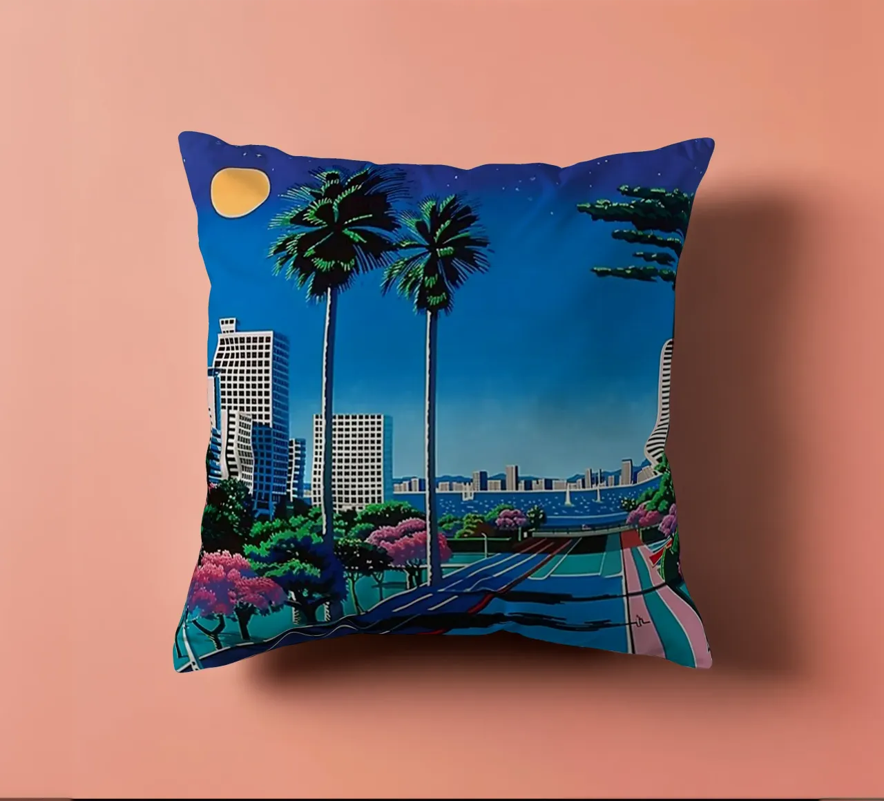 Città ed edifici - Hiroshi Nagai cuscino da Perdana shop