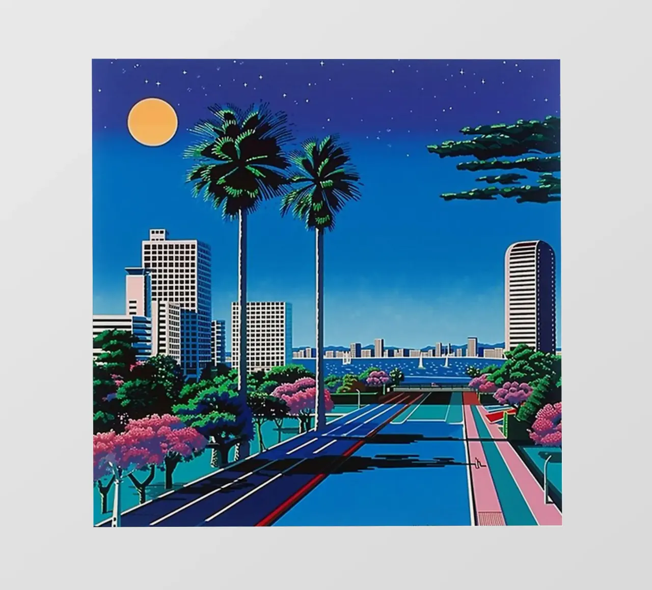 Città ed edifici - Hiroshi Nagai pellicola backlit da Perdana shop