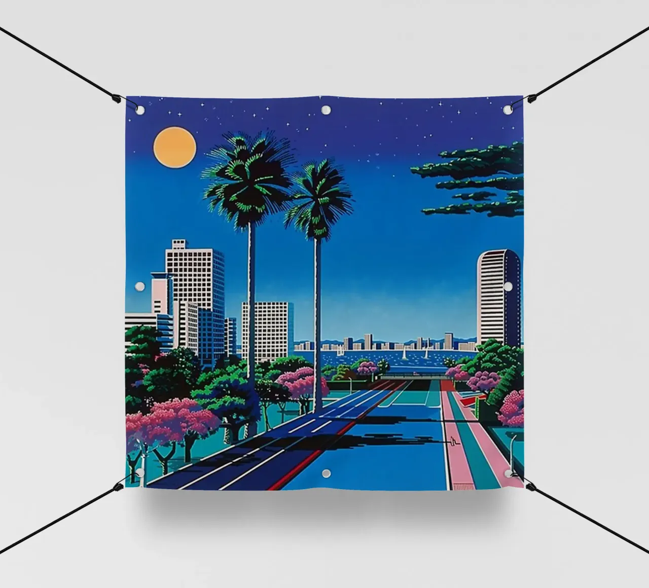 Città ed edifici - Hiroshi Nagai telo in pvc da Perdana shop
