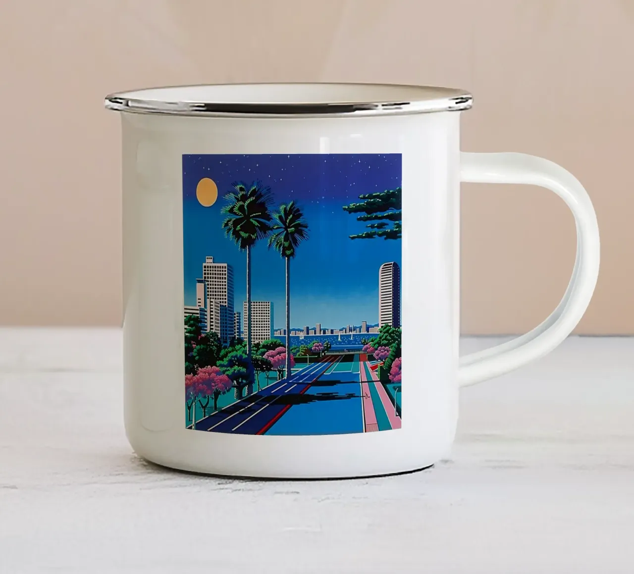 Città ed edifici - Hiroshi Nagai tazza in smalto da Perdana shop