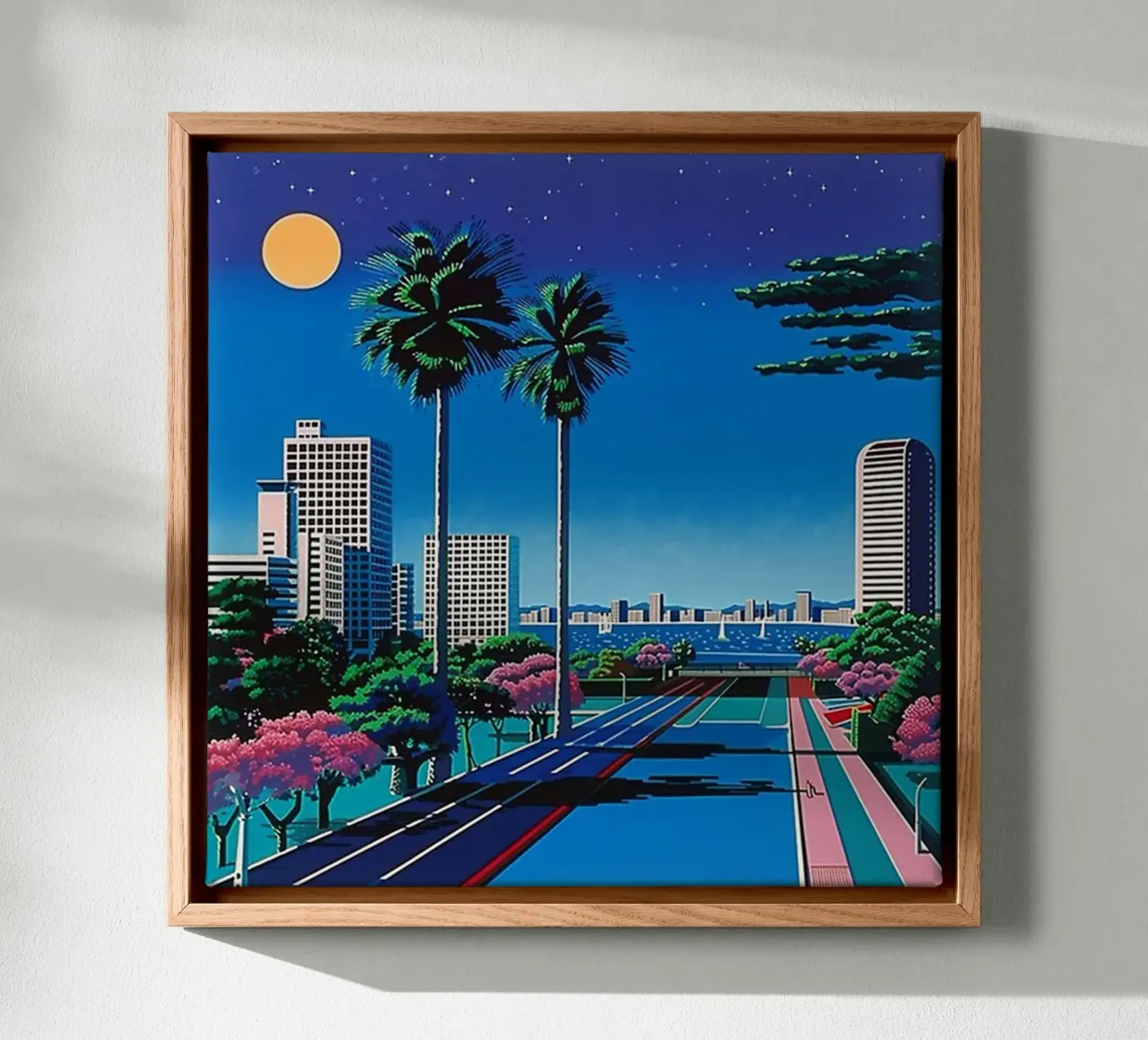 Città ed edifici - Hiroshi Nagai tela con Cornice a cassetta da Perdana shop