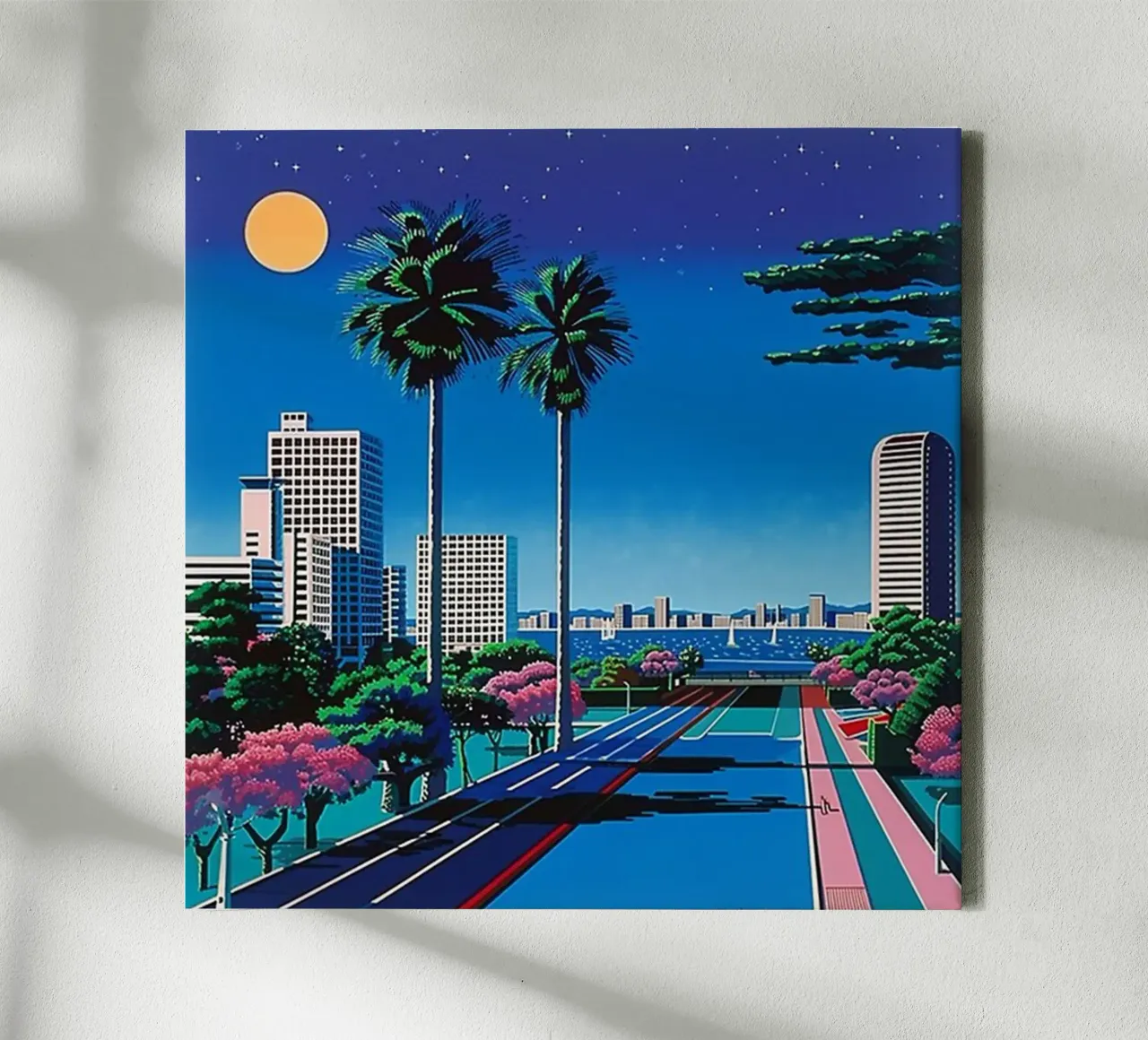 Città ed edifici - Hiroshi Nagai tela con Cornice a cassetta da Perdana shop