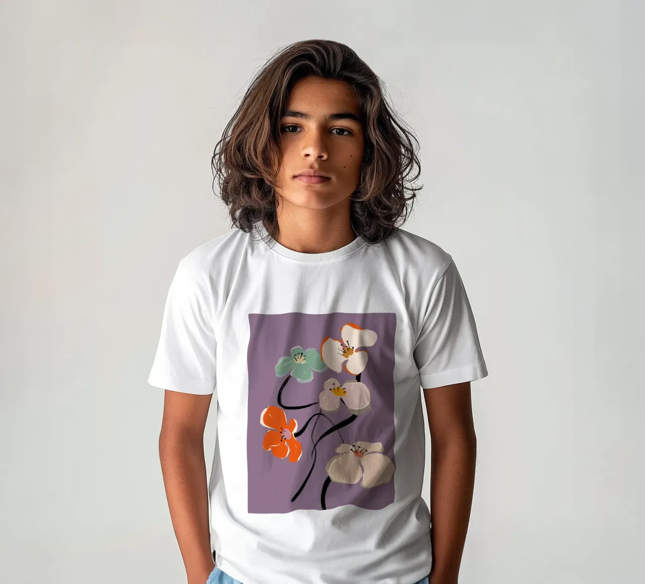 Zen Flowers No 04 kids t-shirt by treechild