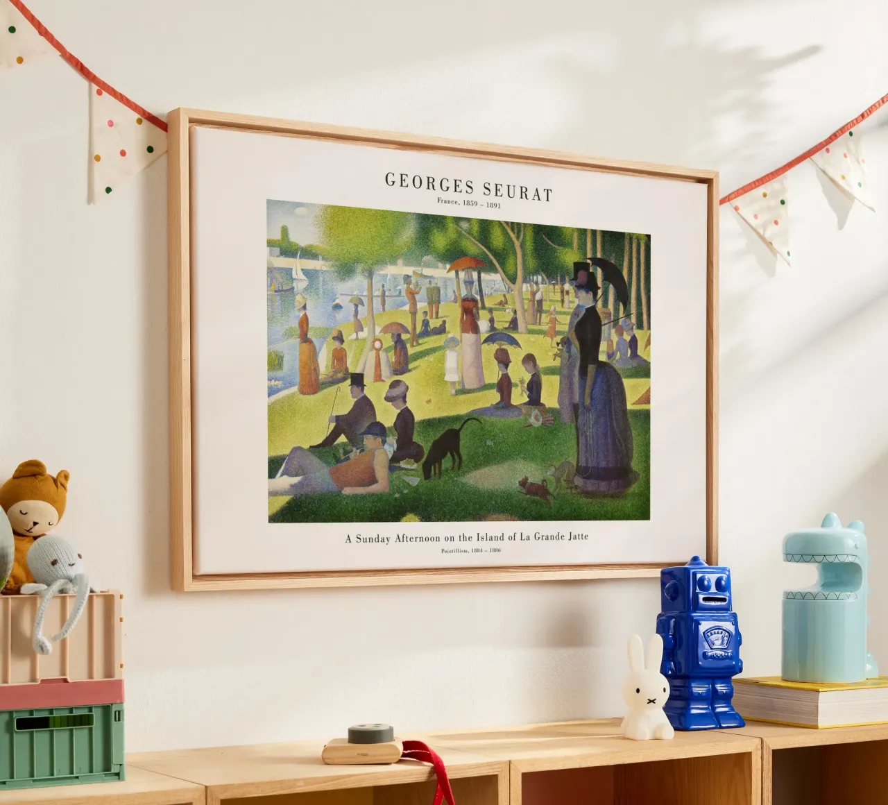 Seurat - A Sunday on a la Grande Jatte canvas with Floater frame by Old Masters