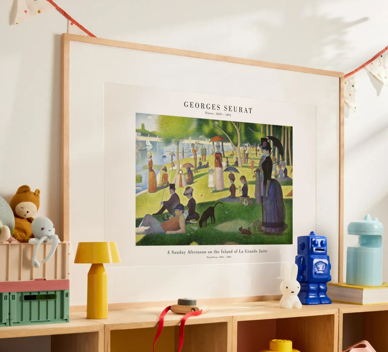 Seurat - Un dimanche à la Grande Jatte poster avec cadre en plastique de Old Masters