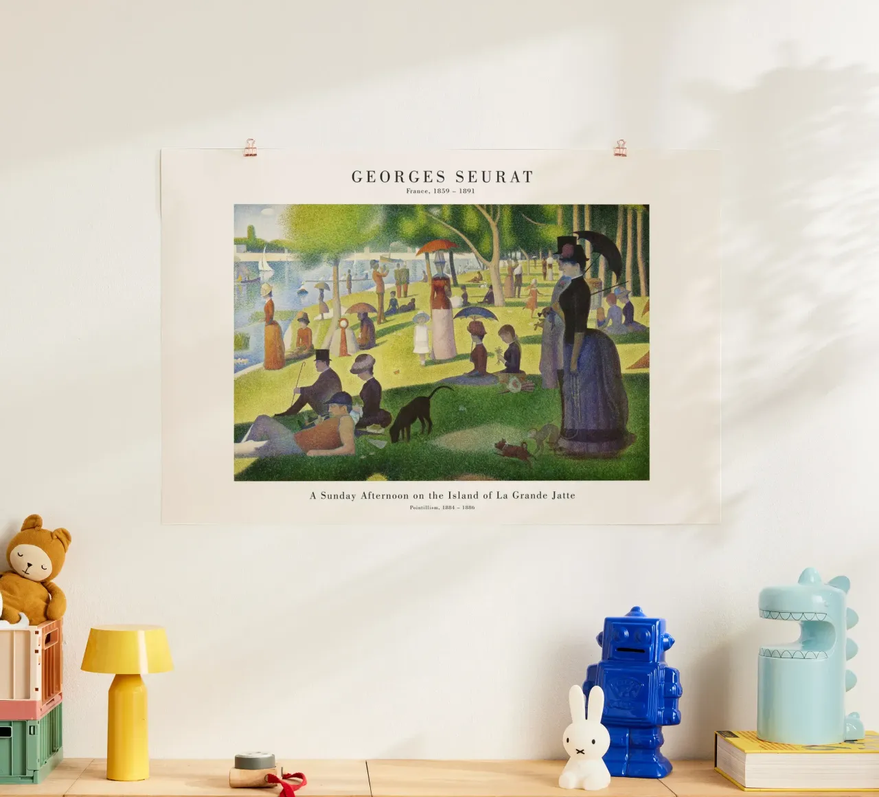 Seurat - Un dimanche à la Grande Jatte poster avec cadre en plastique de Old Masters