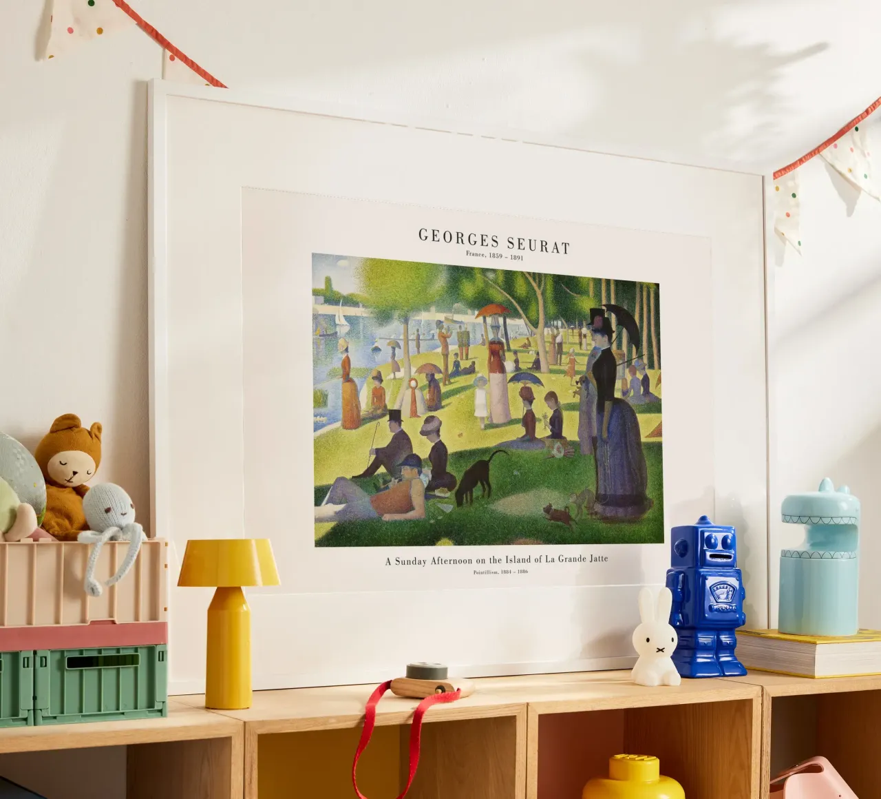 Seurat - Un dimanche à la Grande Jatte poster avec cadre en plastique de Old Masters