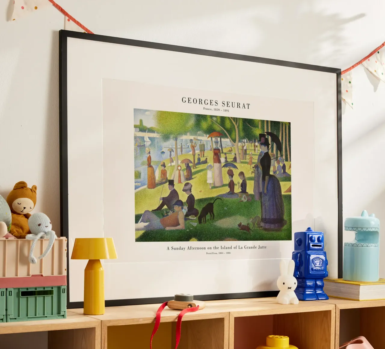 Seurat - Un dimanche à la Grande Jatte poster avec cadre en plastique de Old Masters
