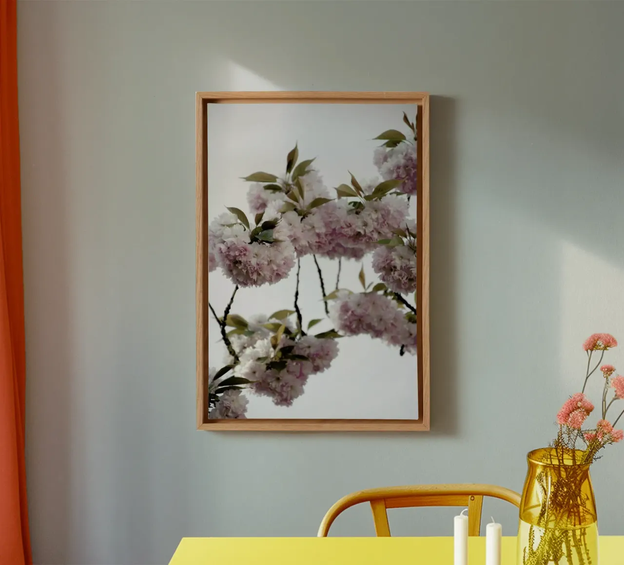 Clouds Of Cherry Flowers tela con Cornice a cassetta da Studio Nahili