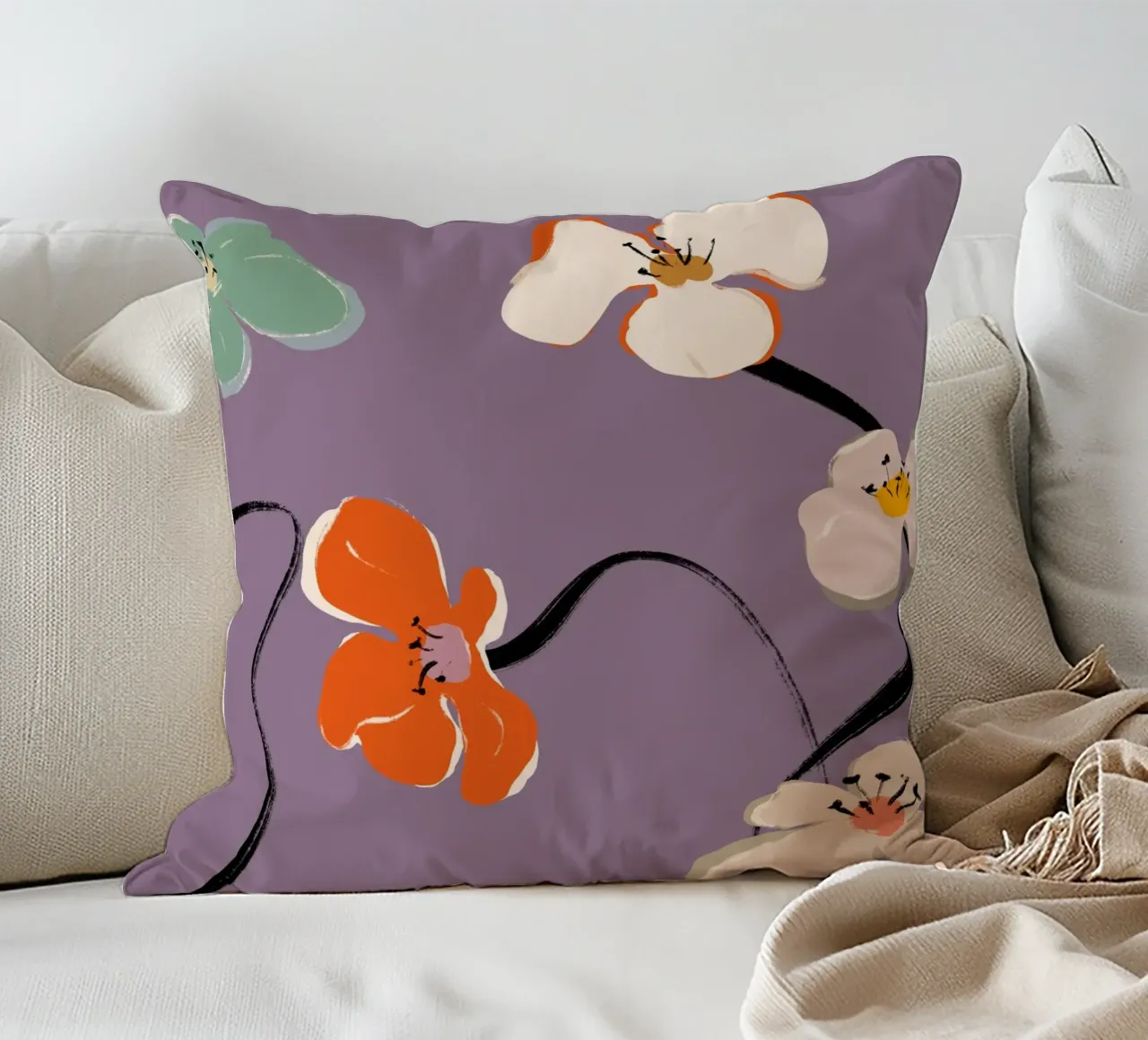 Zen Flowers No 11 cuscino da treechild