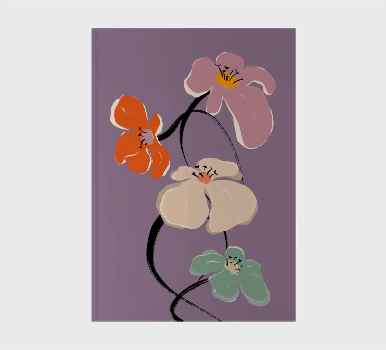 Zen Flowers No 14 notebook by treechild