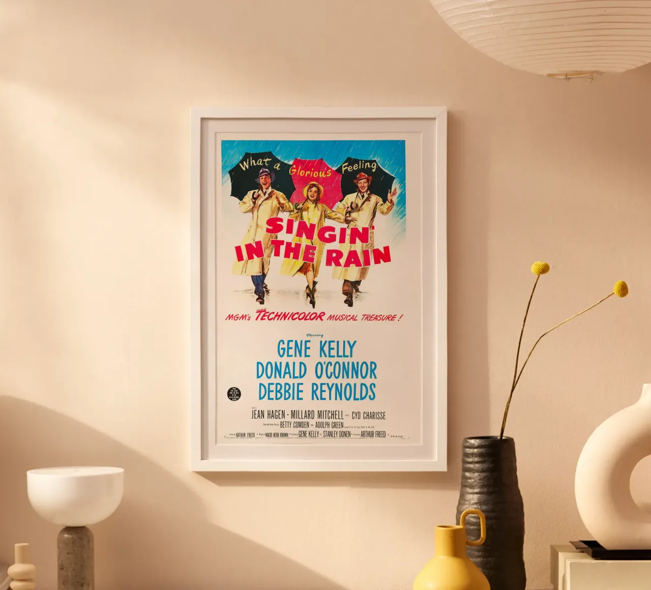 Filmposter d'epoca - Cantando sotto la pioggia poster con telaio in legno da Old Masters