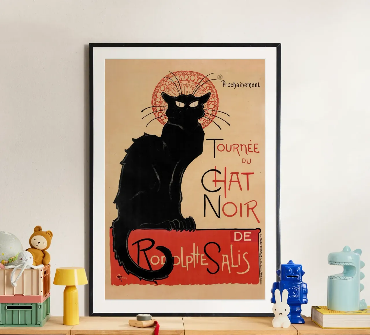 Steinlein - Tournee du Chat Noir poster con telaio in legno da Old Masters